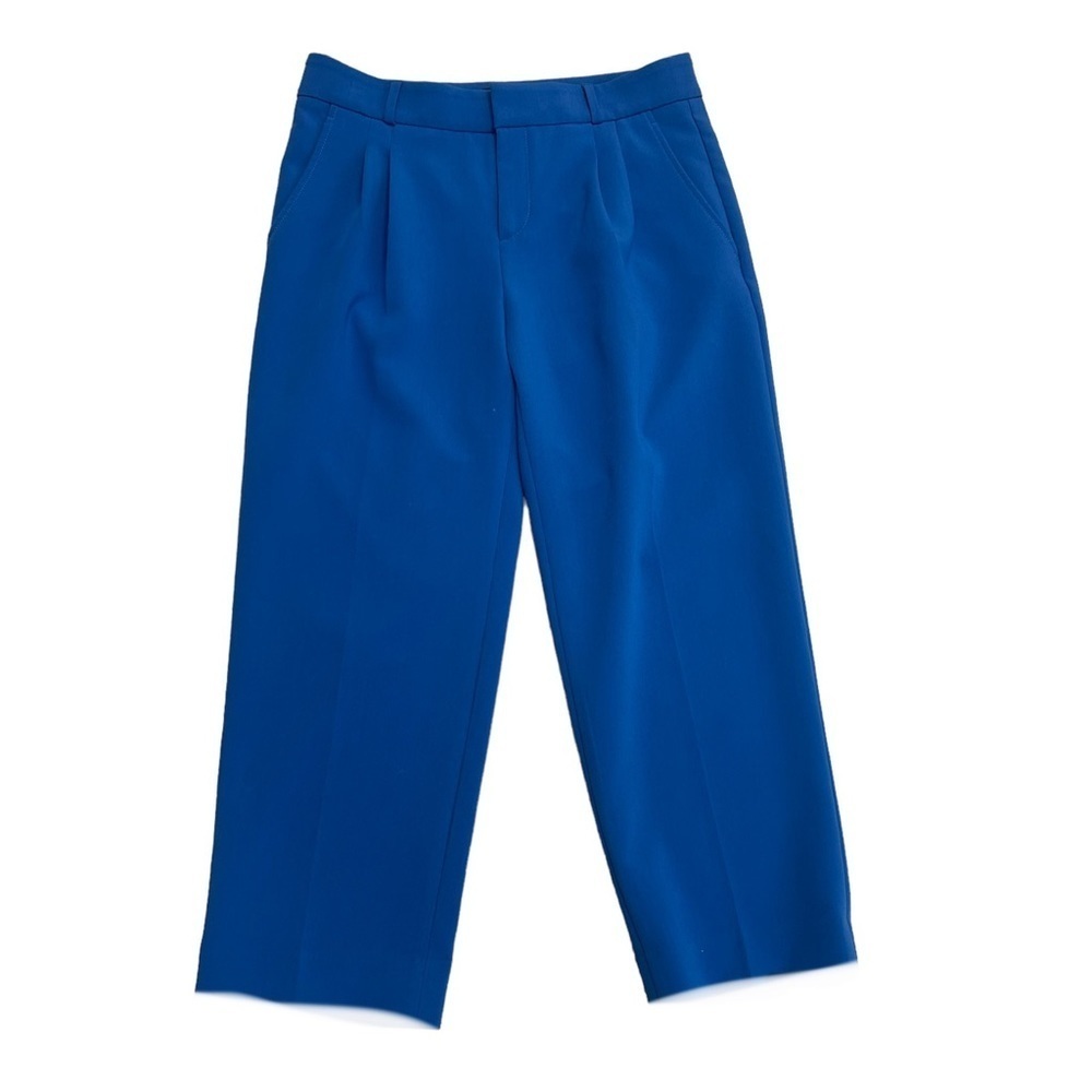 Banana Republic women's royal cobalt blue front pleat ankle pants Sz 4